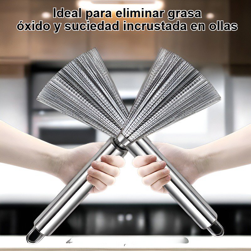 Cepillo de alambre de acero sin pelusa para uso doméstico en la cocina