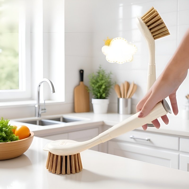 Multifunctional 3-in-1 long crevice cleaning brush