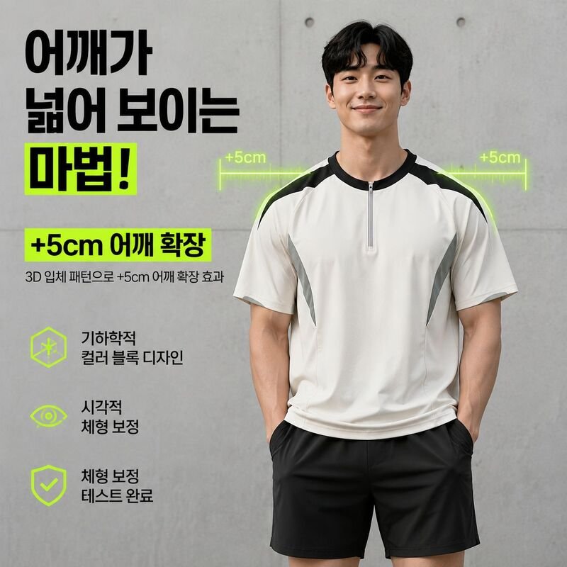 여름용 멀티 스타일 아웃도어 캐주얼 반집업 반팔 티셔츠 세트