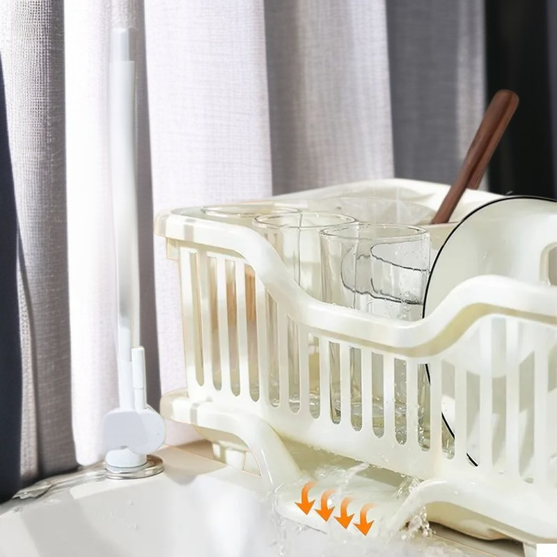 Estante de almacenamiento y drenaje para platos y tazones de cocina