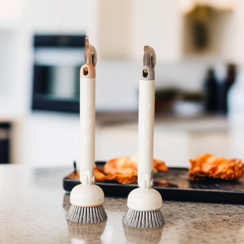 가정용 주방 냄비 세척 브러쉬 스크럽 오일 제거 청소 브러쉬 긴 손잡이 브러쉬