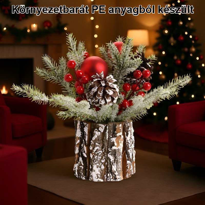 Természetes hatású PE kéreg fahordó dekorációs elem