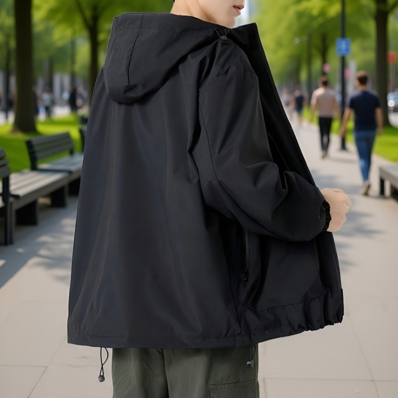 남성 바람막이 자켓 소매 디테일