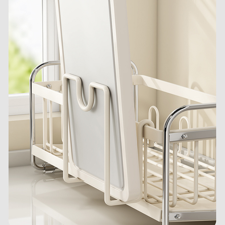 多功能廚房置物架附排水及餐具收納