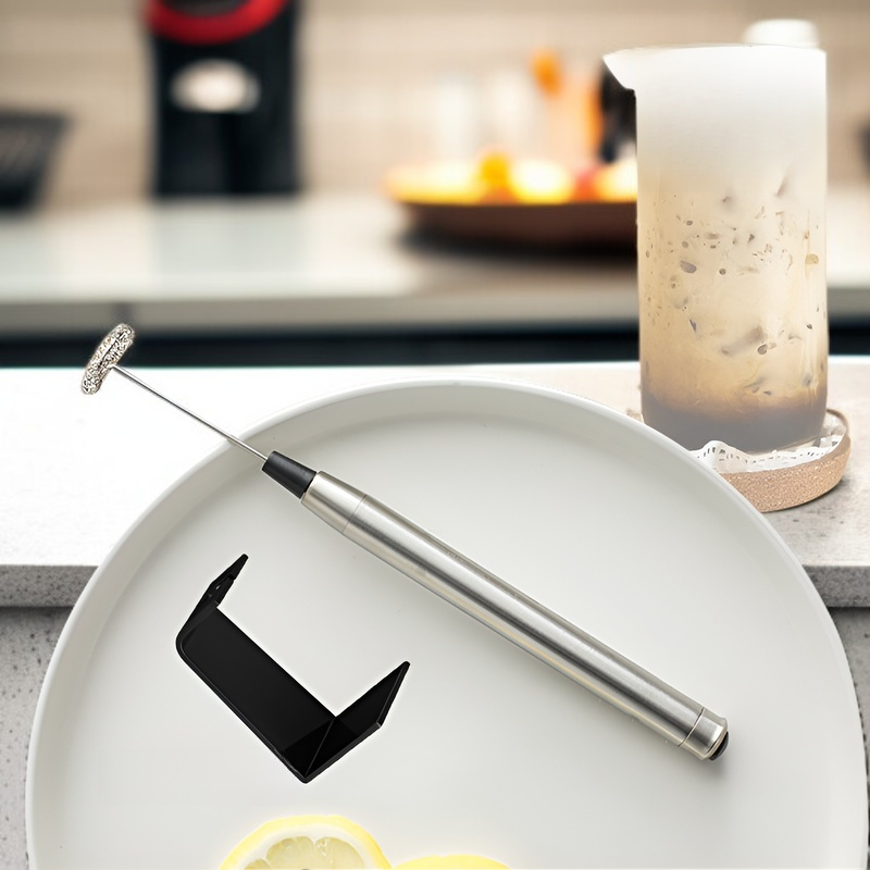 Mini Handheld Electric Milk Frother, Coffee Mixer, Egg Stirrer with Stand