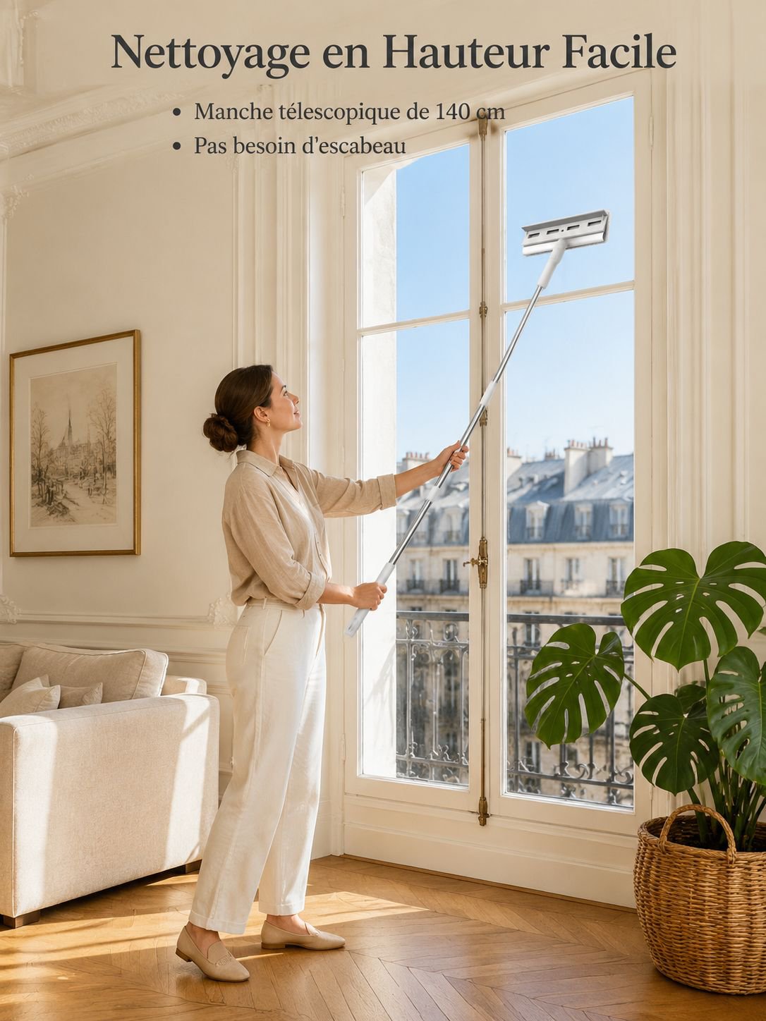 Household window cleaning tools high efficiency double-sided wiper