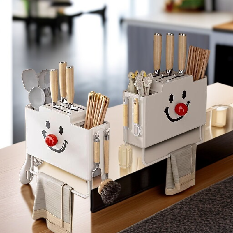 Integrated Household Knife Storage and Chopsticks Basket