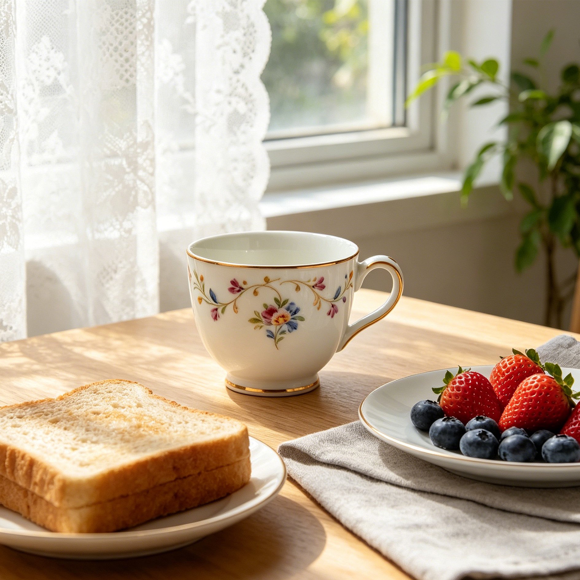 Elegantes 4er Set Meissen Kaffeetassen