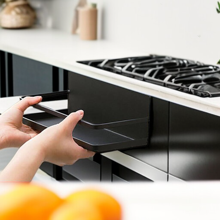 磁石付きキッチン収納ラック冷蔵庫用