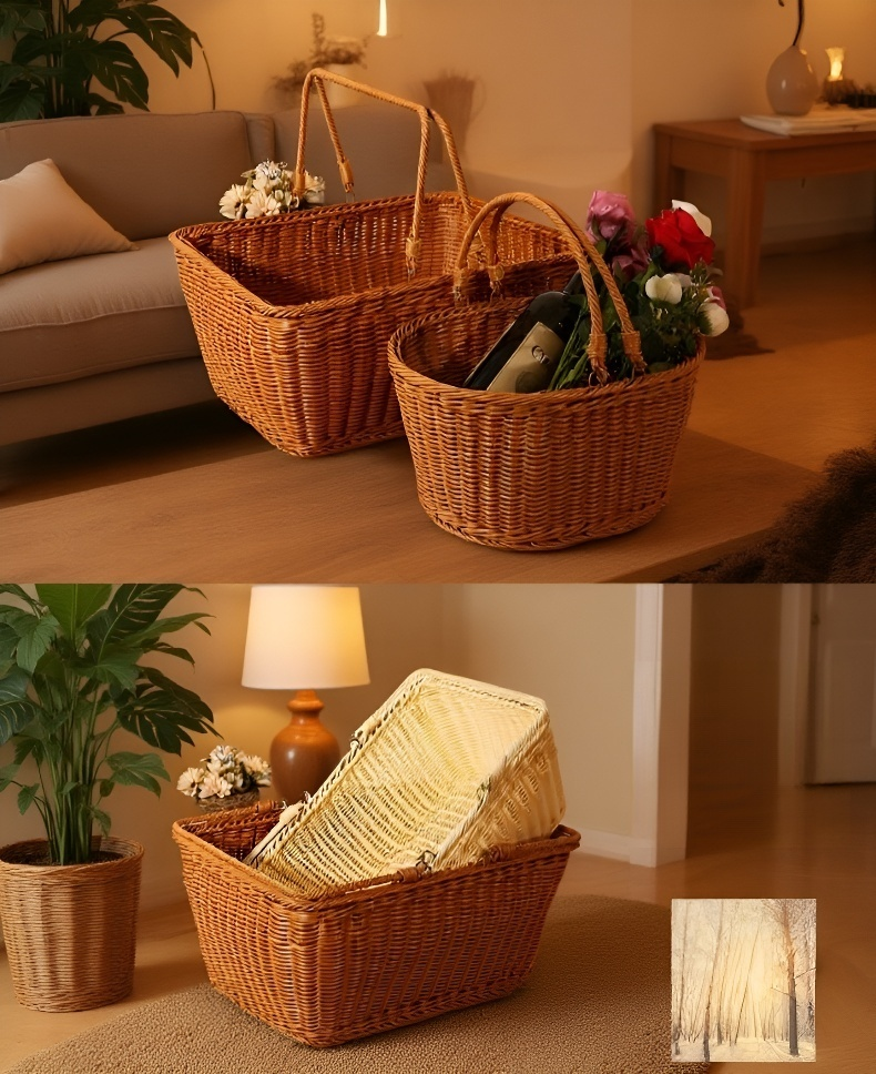 세련된 디자인의 바구니 보관함 디테일