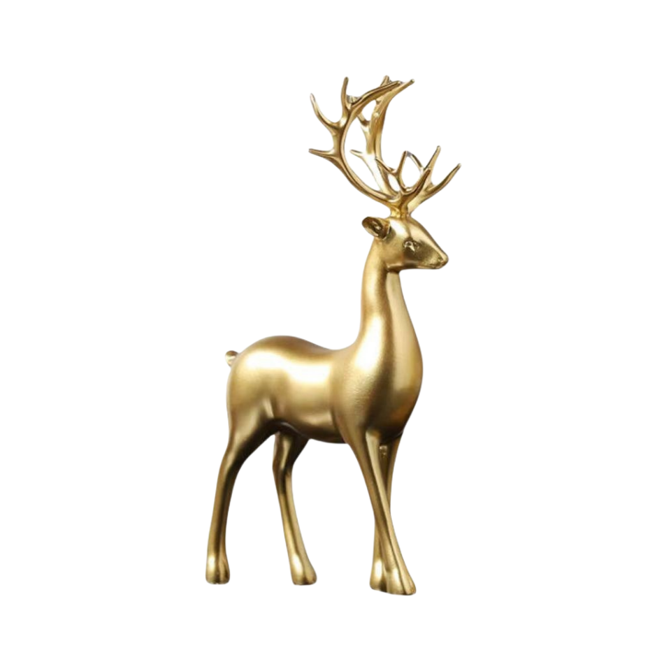 Dekoratives goldenes Hirschornament