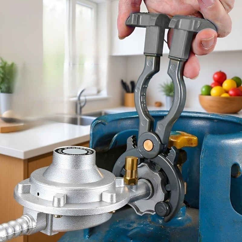 مفتاح صمام لتسهيل فك أسطوانة الغاز