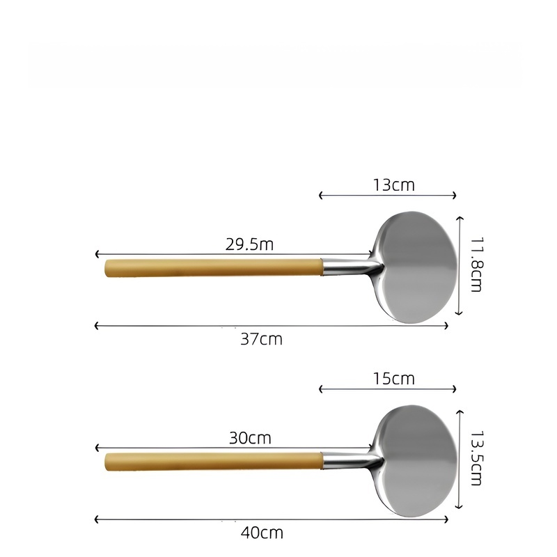 원목 손잡이 논스틱팬 전용 원형 볶음용 뒤집개 겸용