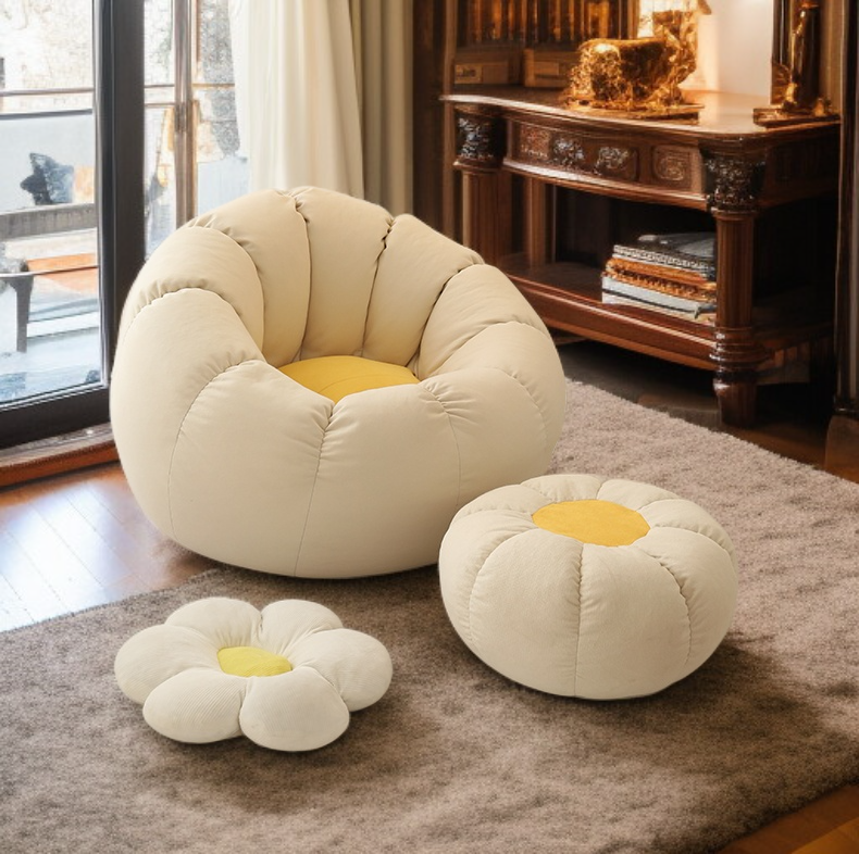 홈카페 분위기의 원형 빈백