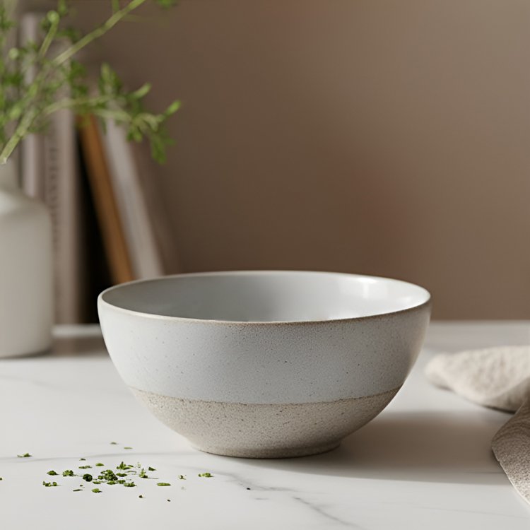 Šedé jednoduché keramické misky (3 kusy)
