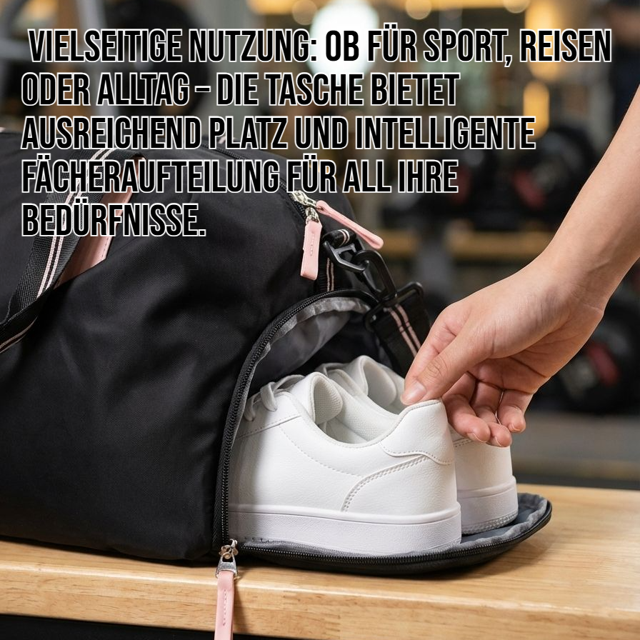 Sport- und Fitnesstasche mit separatem Nass- und Trockenbereich