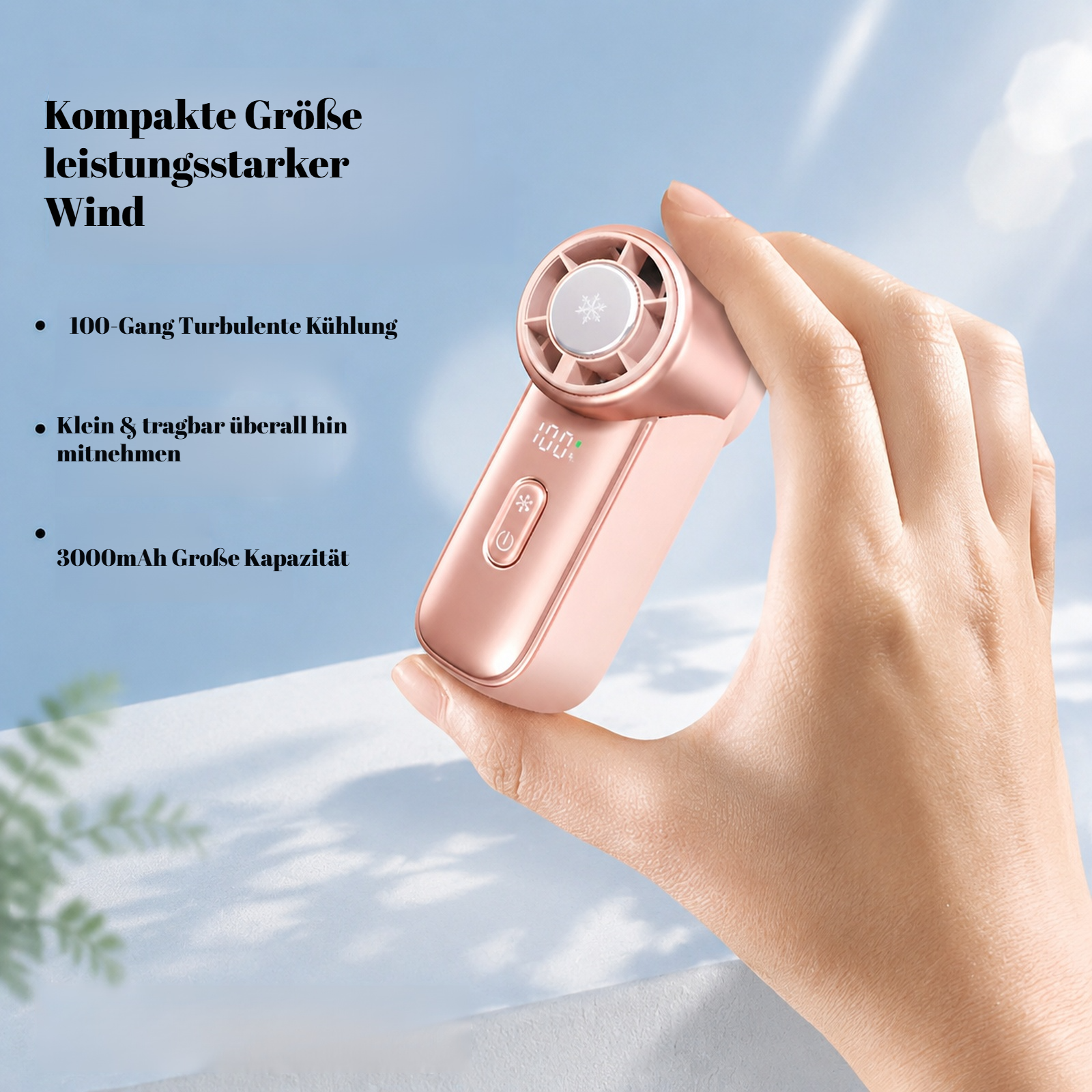 Kompakter Ventilator für unterwegs