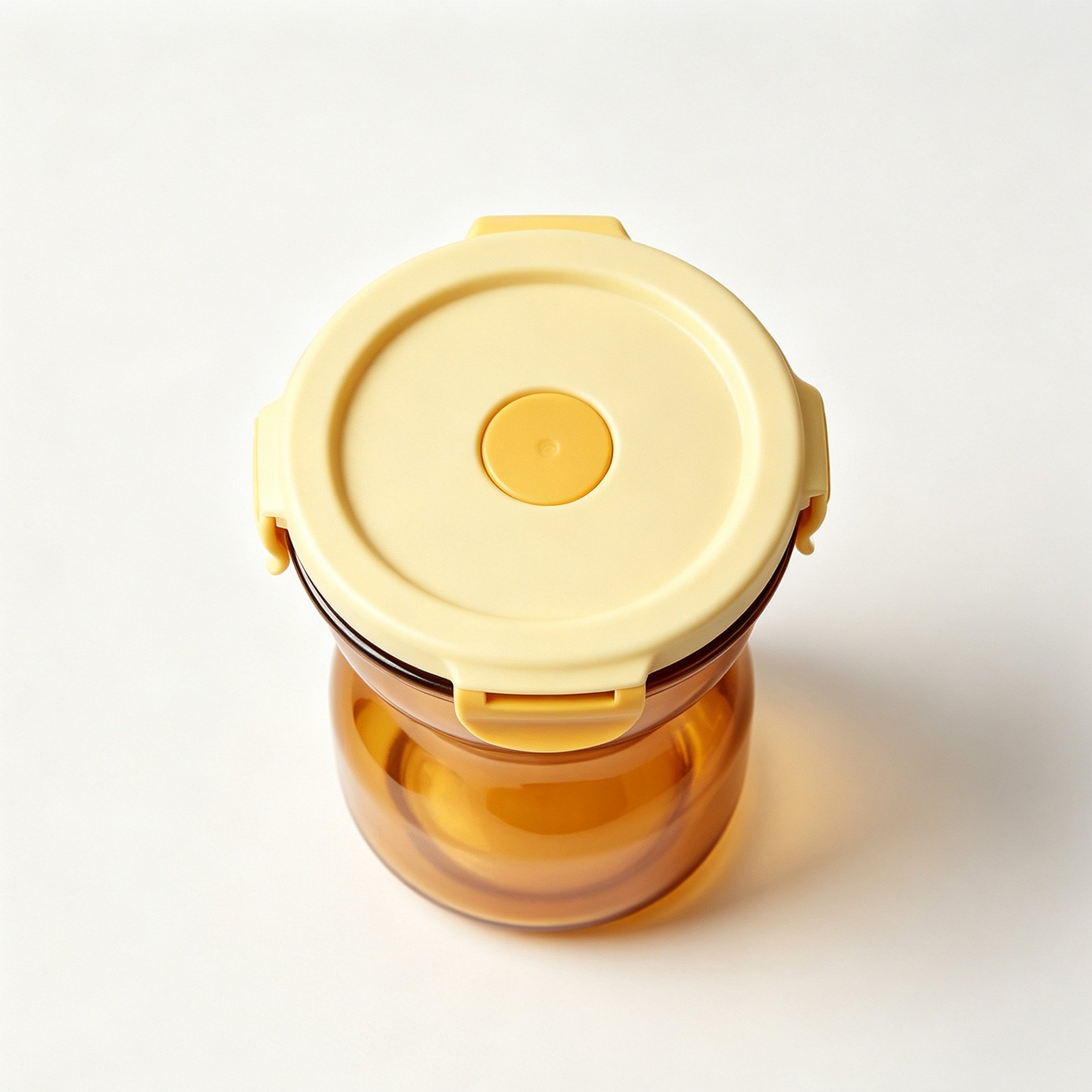 Amber sealed glass jar