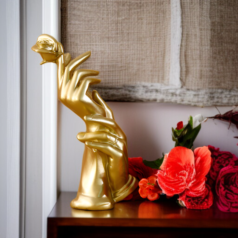 Harz-Rosenfigur, dekorative Tischdekoration für Büro und Wohnzimmer