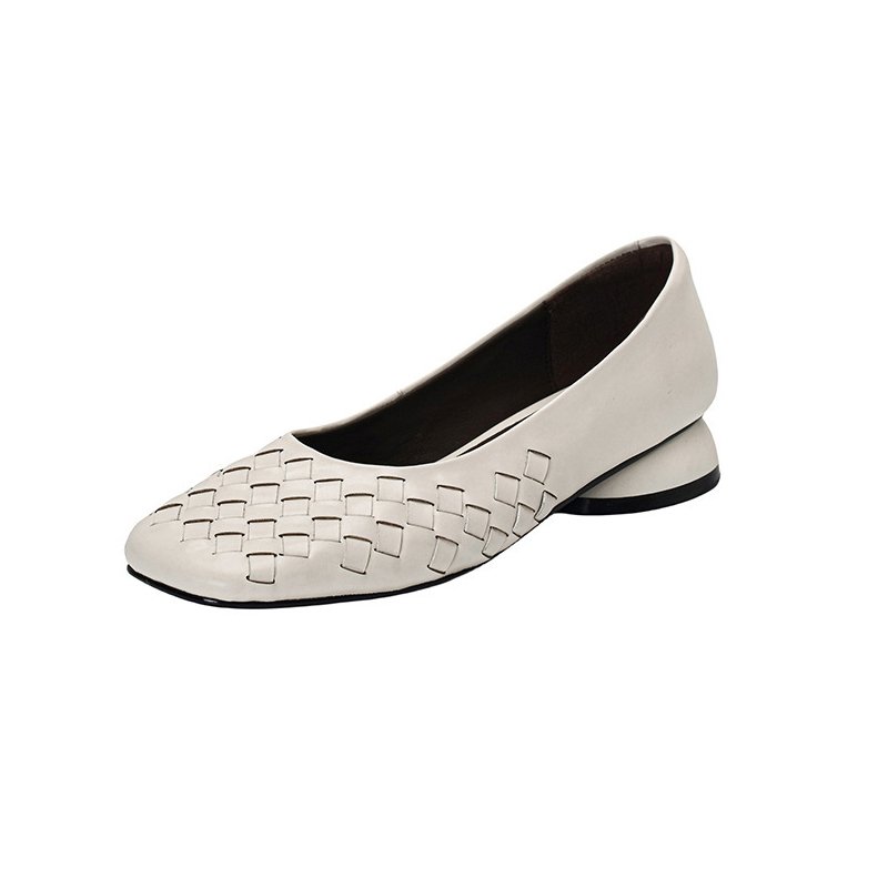 Zapatos de tacón ancho con punta cuadrada