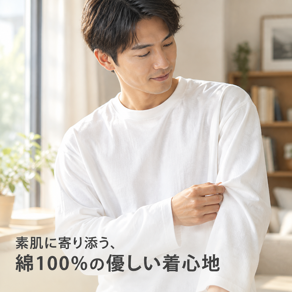 メンズコットン長袖Tシャツ 春秋新作