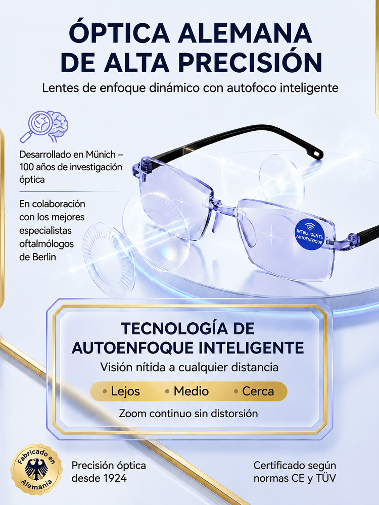 【Sin necesidad de examen de la vista】 Óptica de Jena - Lentes con enfoque automático