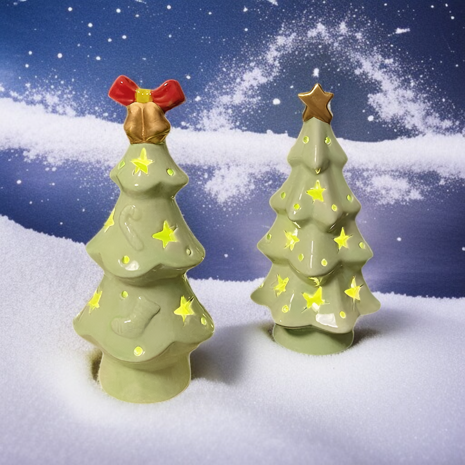 ミニデスクトップクリスマスツリーオーナメント