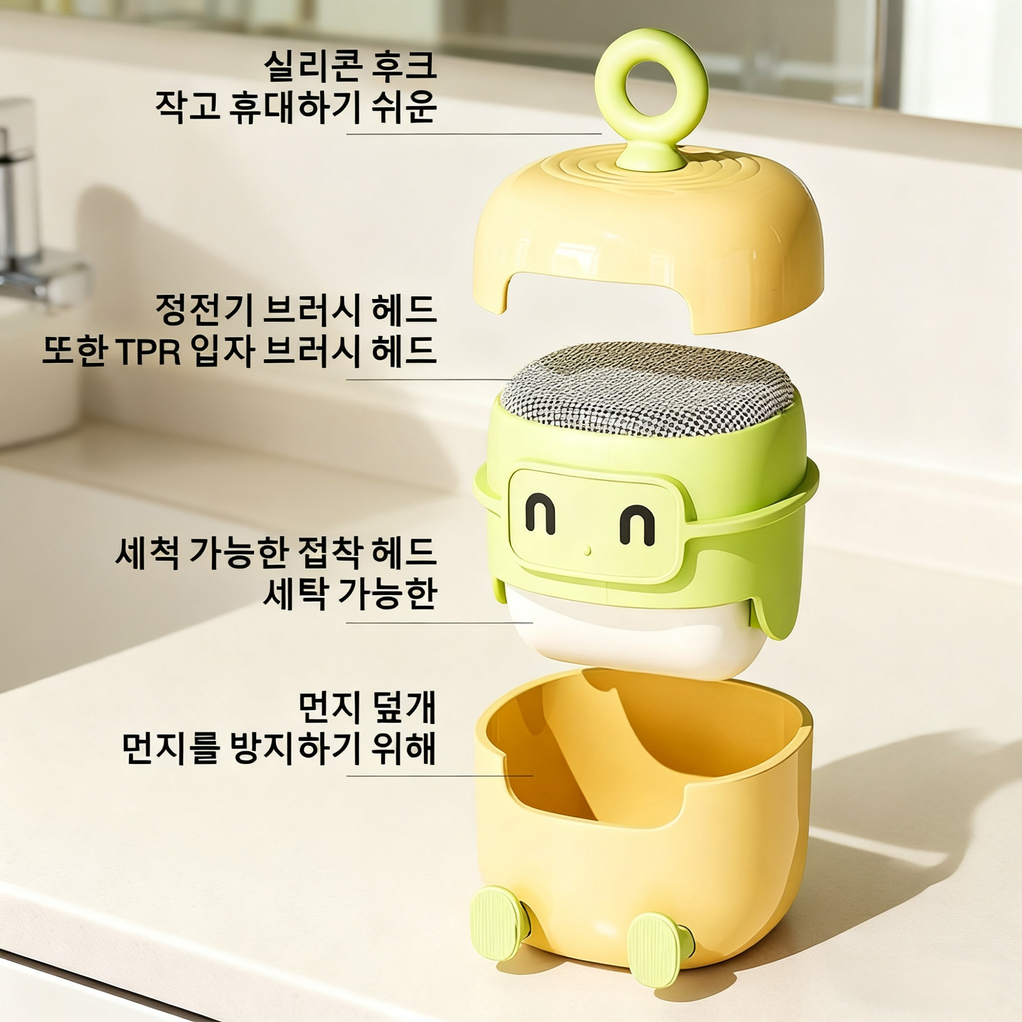 강아지와 함께하는 털 제거 롤러 사용 모습