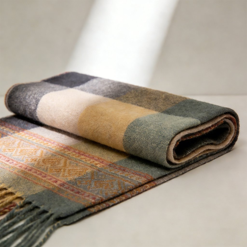 Multicolor Plaid Cozy Scarf