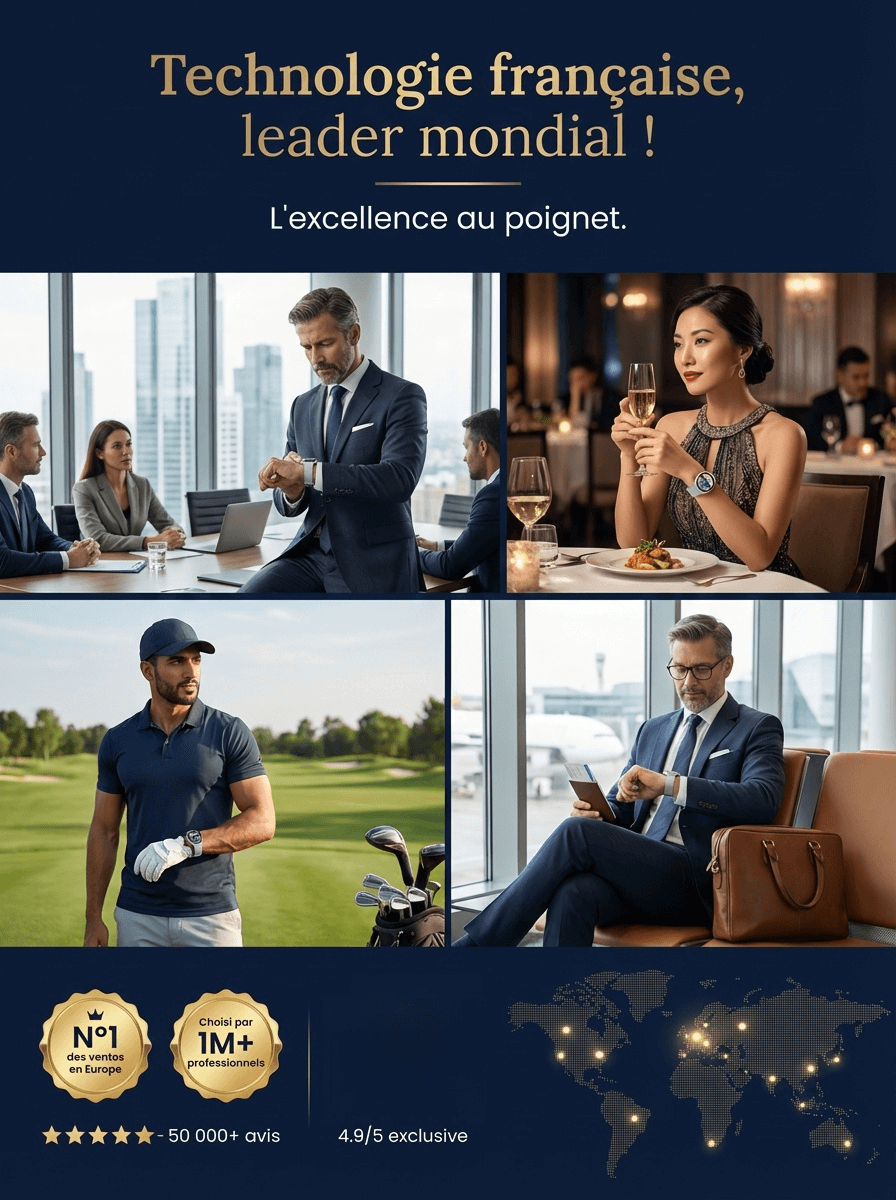 【Recommandée par les endocrinologues】La toute dernière montre connectée française, leader mondial. 