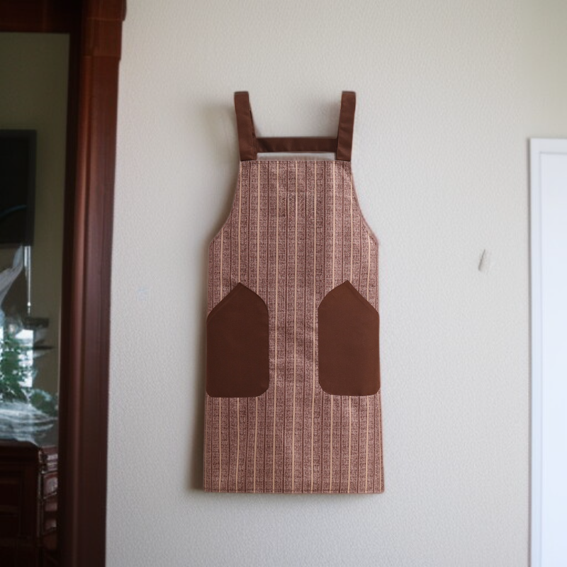 Waterproof and oil-resistant apron with straps.