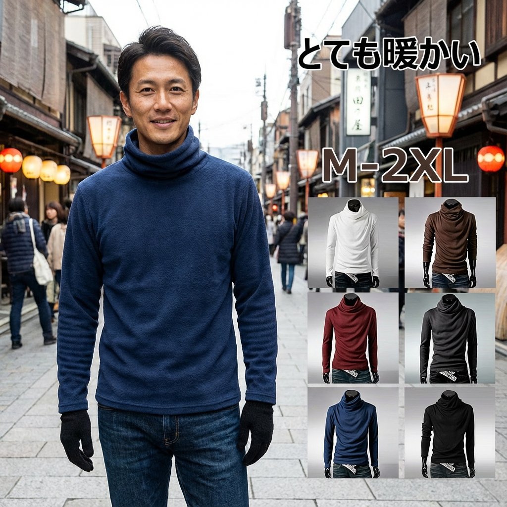 【2023】メンズタートルネックニット
