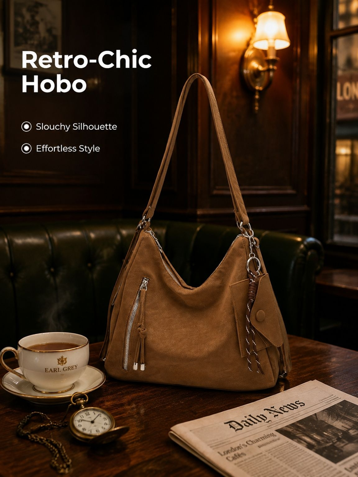 Retro-chic, stylish, versatile, large-capacity backpack/shoulder/crossbody bag