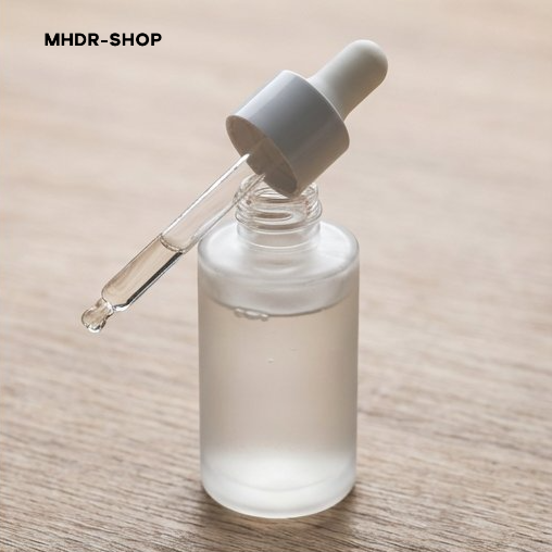 หยดเซรั่มบนผิวหน้าเพื่อเพิ่มความชุ่มชื้น