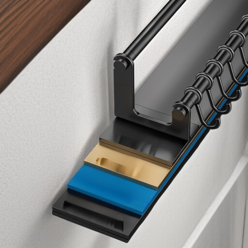 욕실 스텐 후크 펀치프리 벽걸이 수납선반 주방 냄비삽 수저선반 벽선반 스텐후크