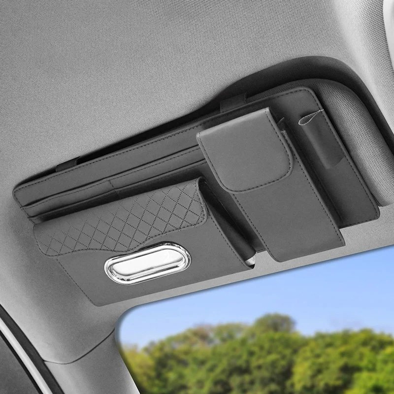 Napkin leather car tissue holder