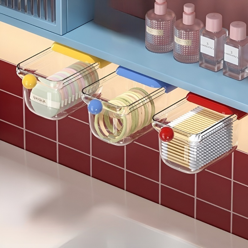 서랍형 수납함 거울장 화장품 수납선반 클렌징 면 면봉 수납선반 욕실 립스틱 수납함