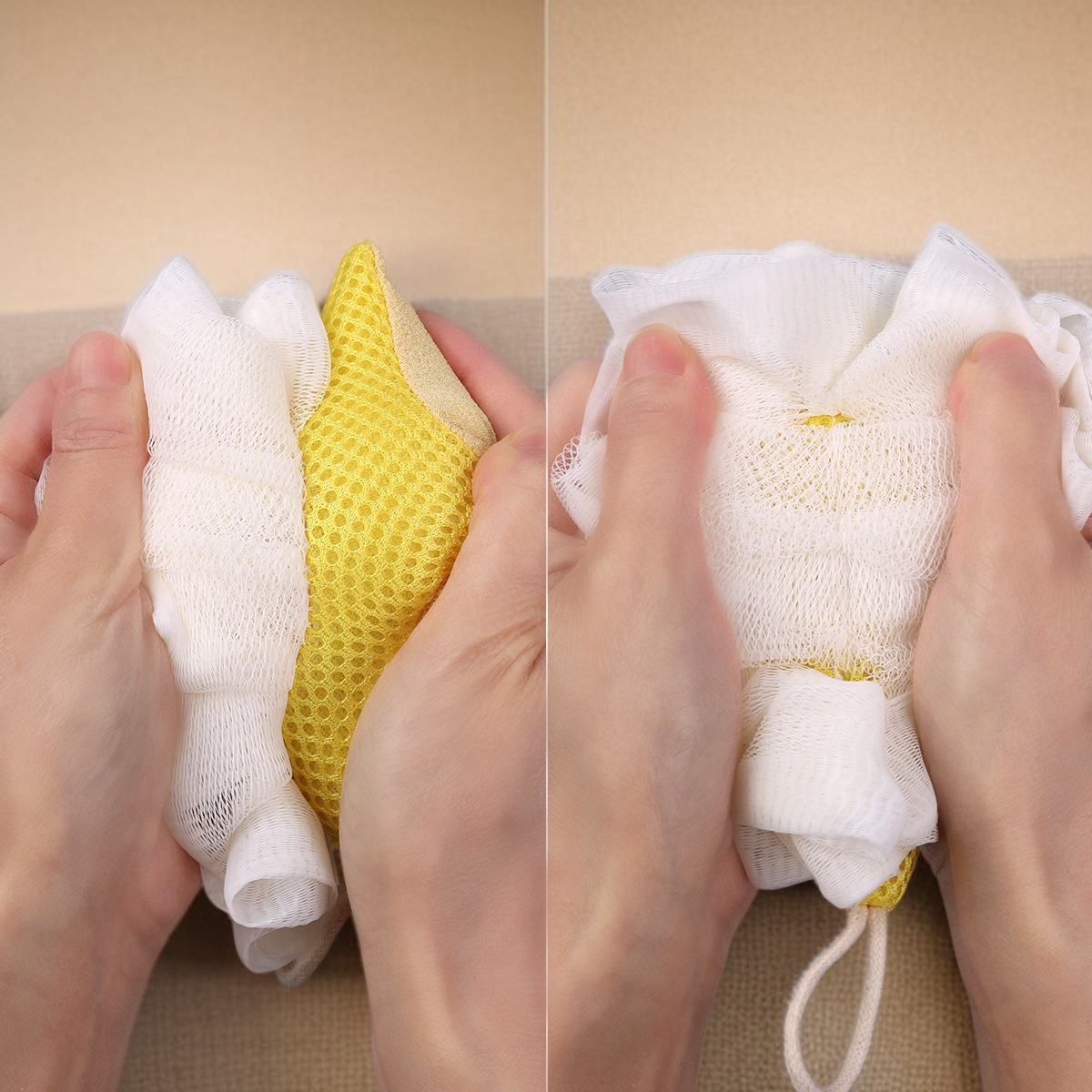 High-quality bath sponge star pattern