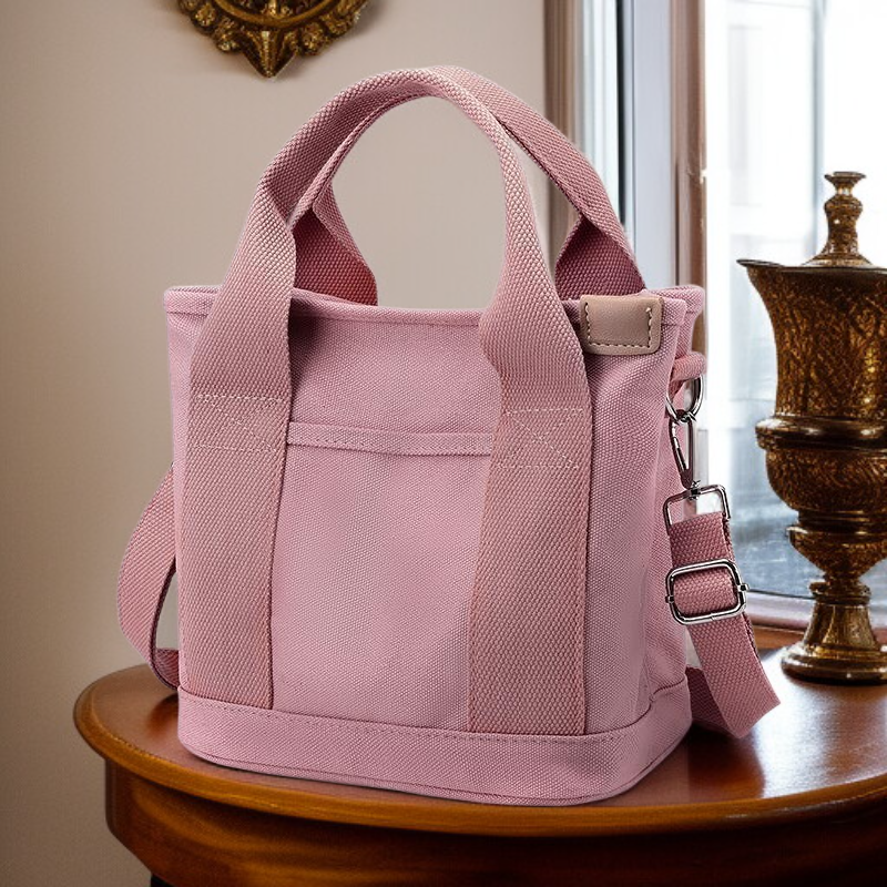 Bolsa de almuerzo de lona multifuncional, bolso de hombro para oficina, bolso tote elegante