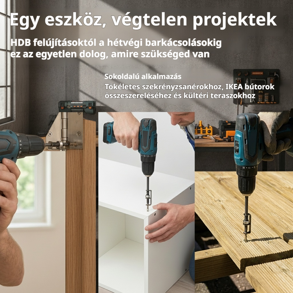 Egyszerű és gyors csavarrögzítés rugós mechanizmussal