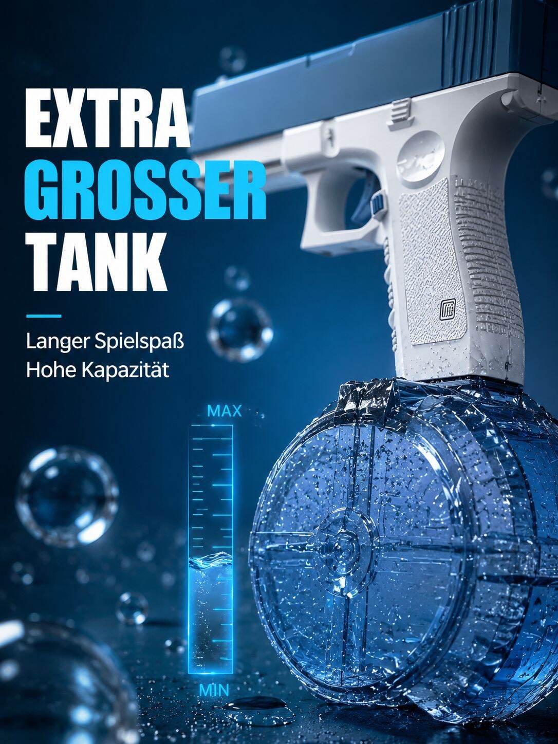 Elektrische Hochdruck-Wasserpistole für Kinder, automatische Ansaugung, großer Wassertank