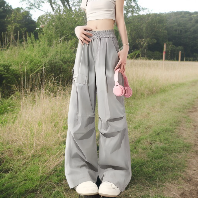 春夏向けレディースワイドパンツコーディネート例