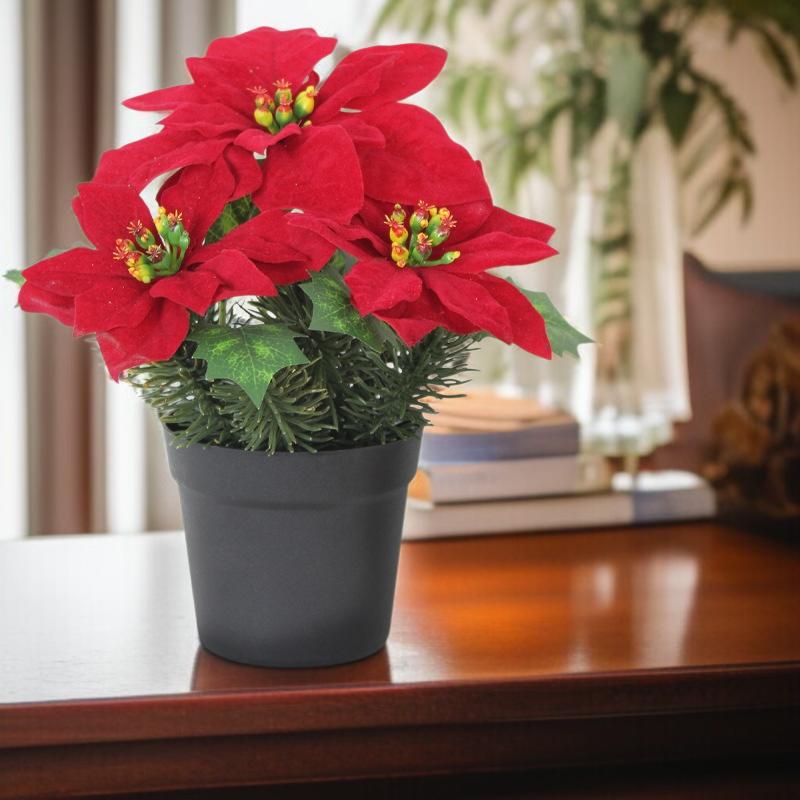 Rosa artificial de terciopelo