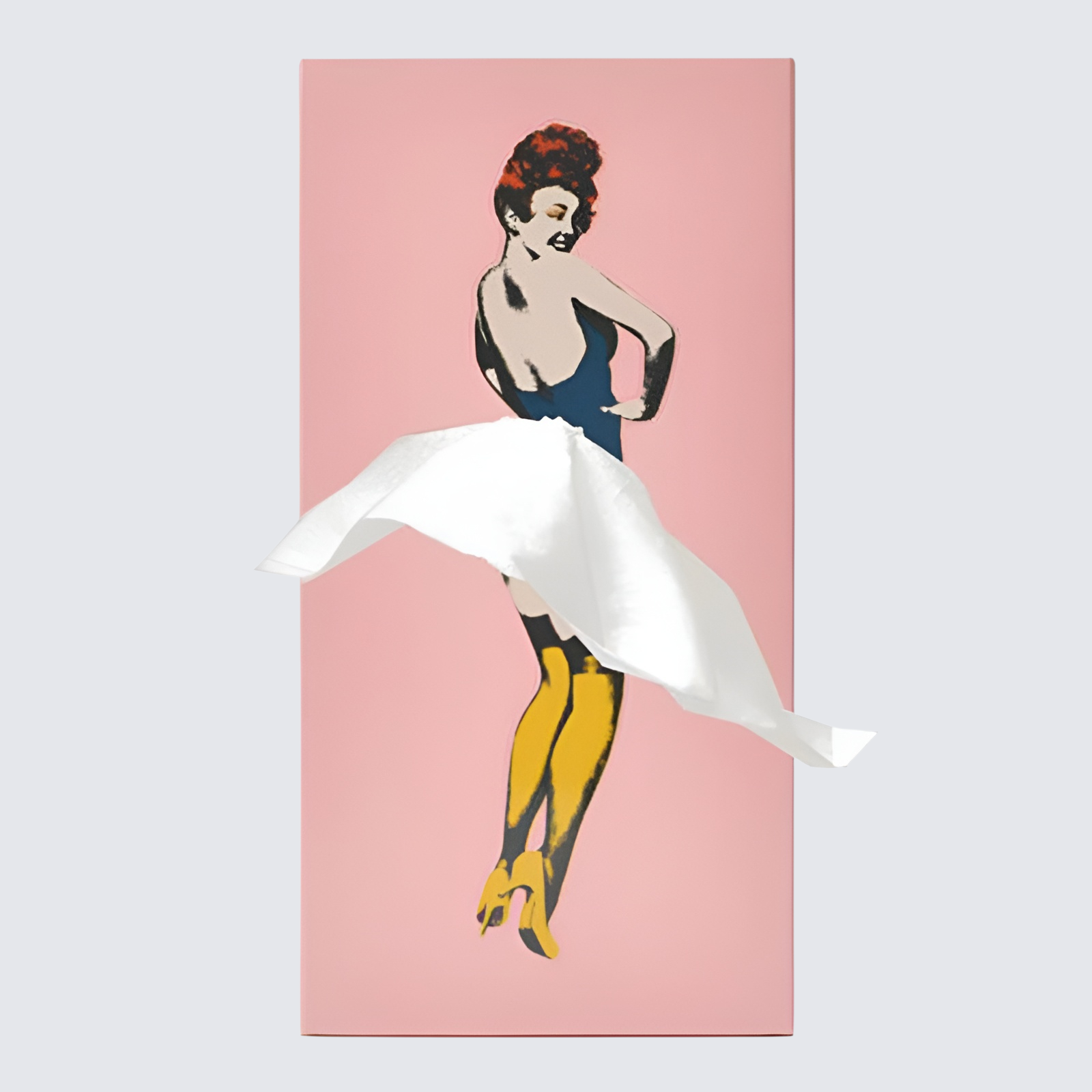 飛裙紙巾盒蓬裙女孩臉抽紙盒