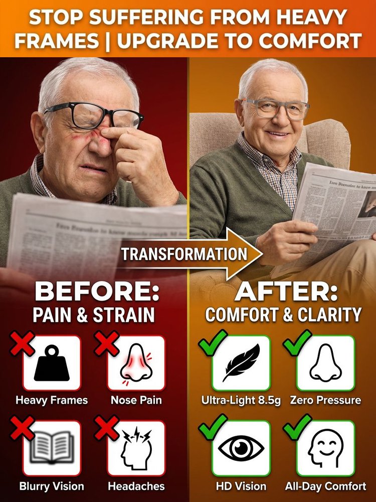 ✨Photochromic multifocal reading glasses(Indestructible / Smart Zoom / No Dizziness)