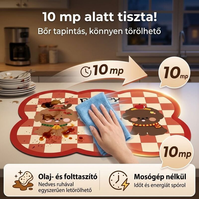 Vízszívó alátét kávéfőzőhöz, vízálló és csúszásgátló