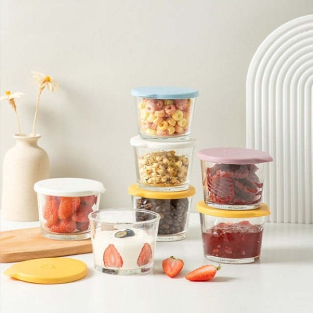 Stapelfähiges luftdichtes Glas für die Küche, Lebensmittel-Aufbewahrungsglas