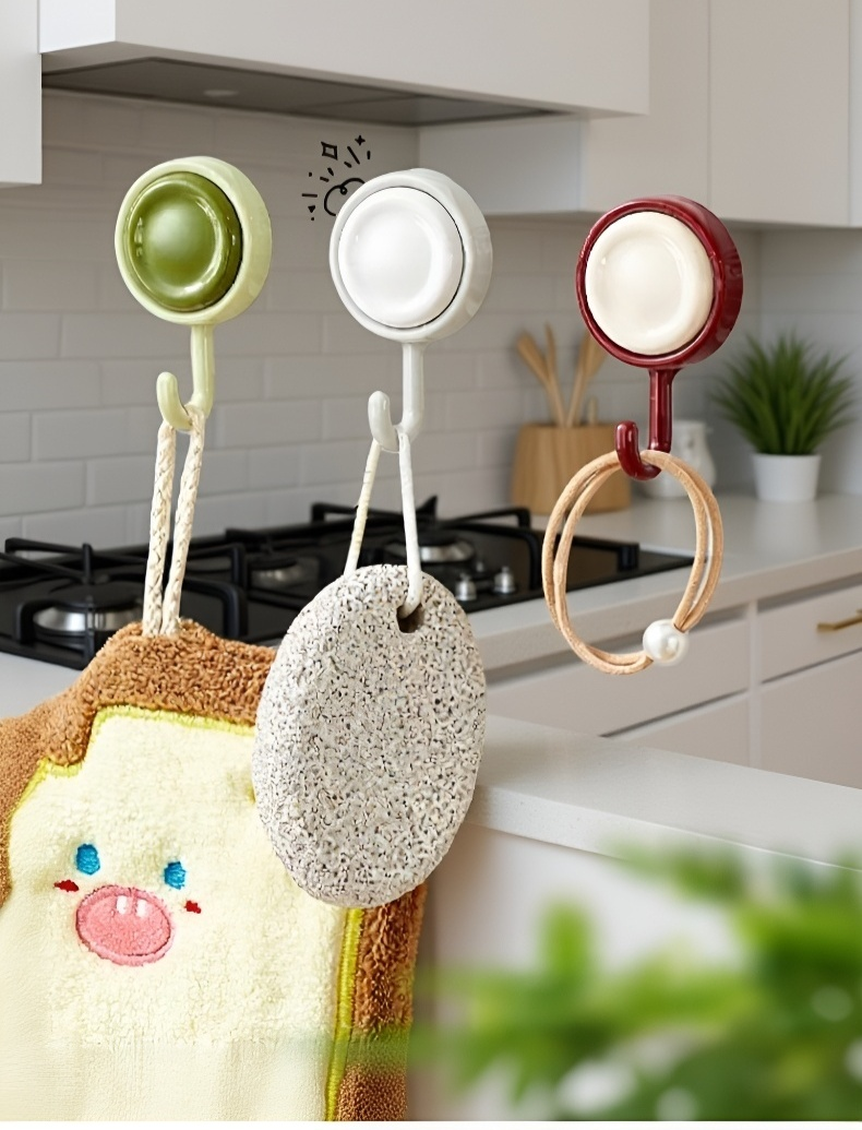 무타공 회전 흔적없는 후크 벽면 설치 예시