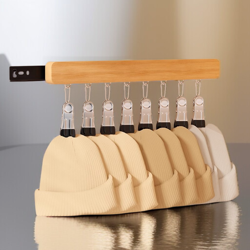 펀치 없는 실목 신축 옷걸이 전체 이미지