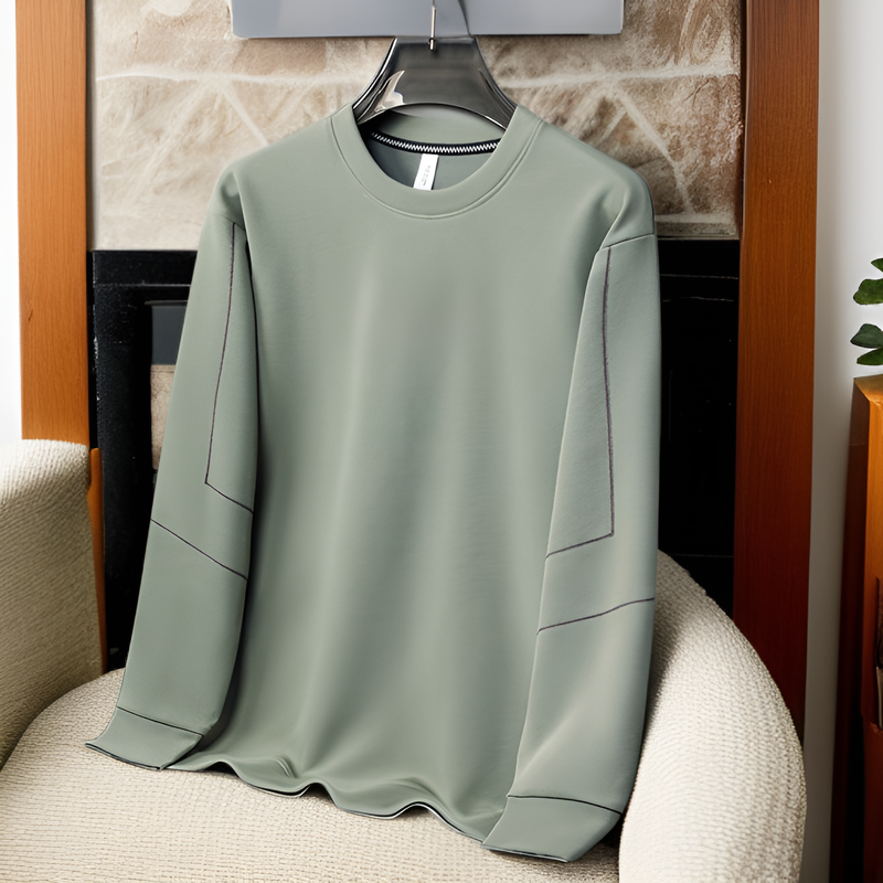Sudadera versátil de boutique, lujosa, asequible y moderna con cuello redondo